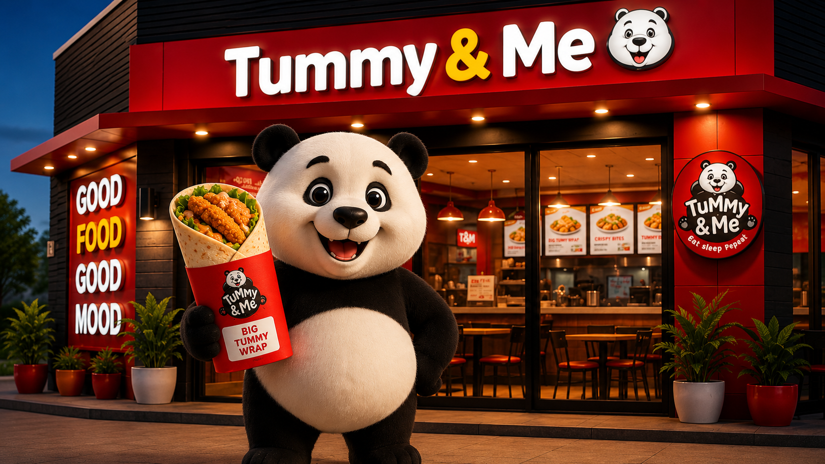 Tummy & Me Panda Mascot